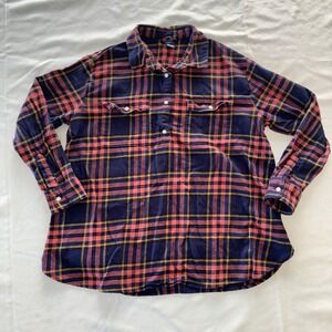 Old Navy Maternity Plaid Flannel Shirt Top Size M Pullover
